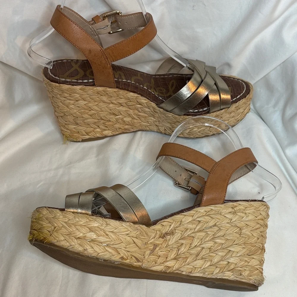 Sam Edelman Darlene Platform Wedge Sandals Size 8.5 - Picture 4 of 14
